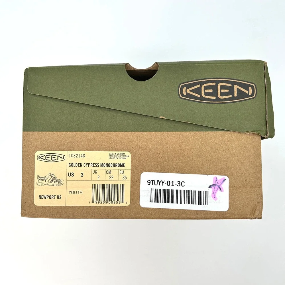 KEEN Newport H2 Kids Sandals Sz. 3 Golden Cypress Green Hiking Water NEW 1032148